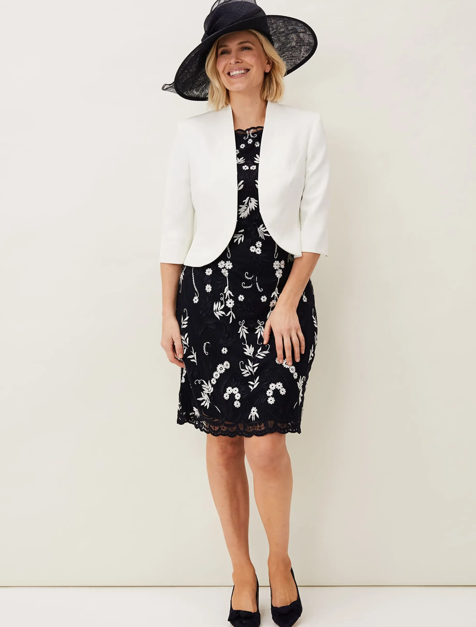 Floris Embroidered Shift Dress