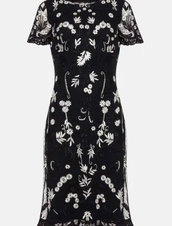 Floris Embroidered Shift Dress