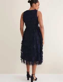 Flossy Lace Midi Dress