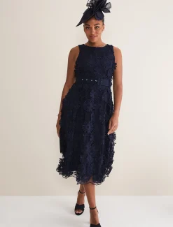 Flossy Lace Midi Dress