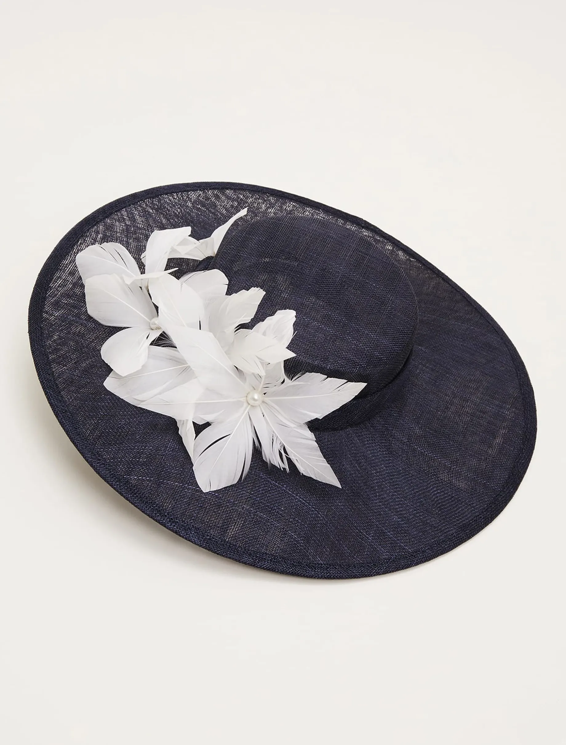 Flower Detail Boater Fascinator
