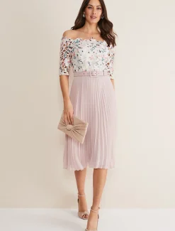 Franky Floral Lace Midi Dress