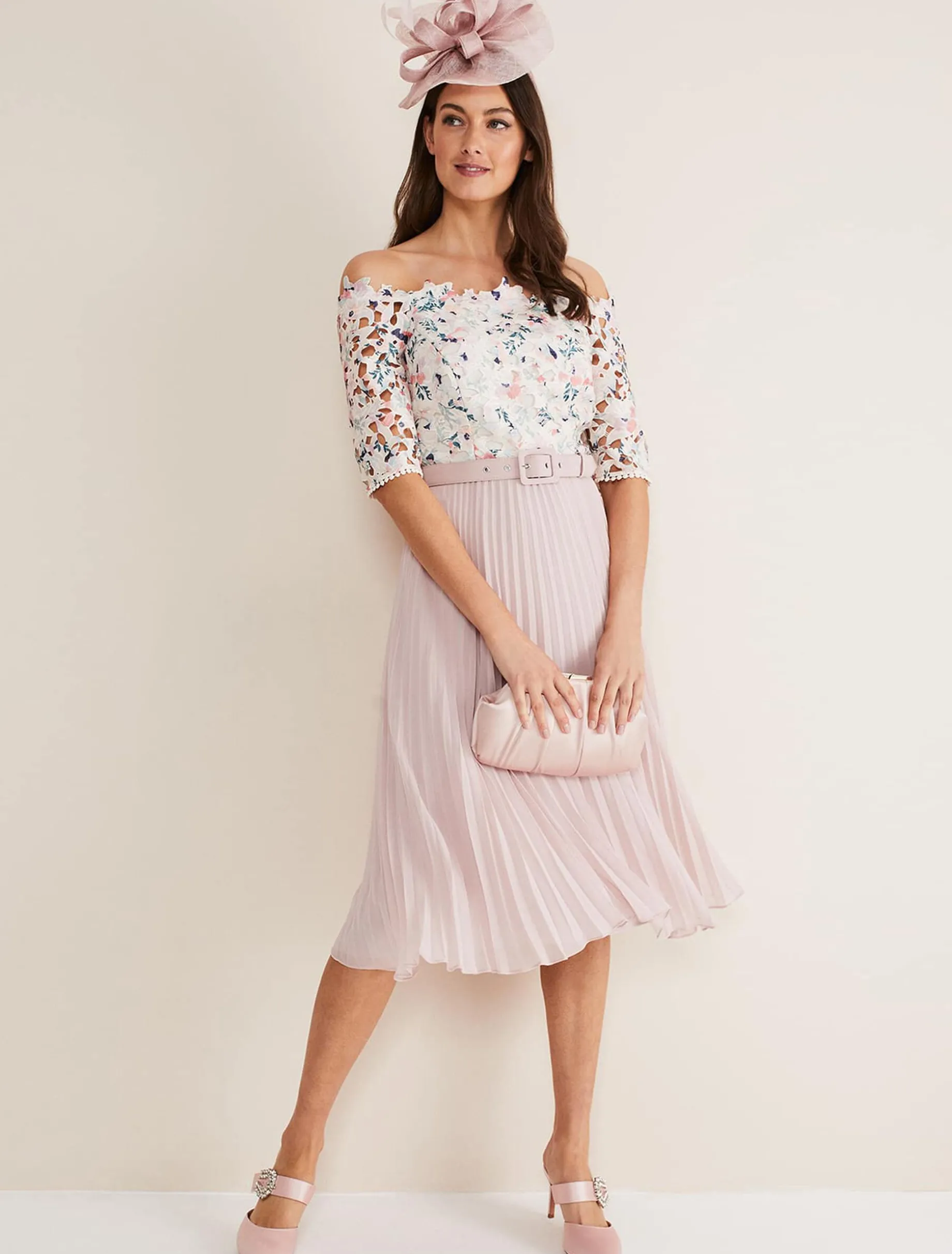 Franky Floral Lace Midi Dress