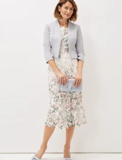 Franky Lace Bardot Midi Dress