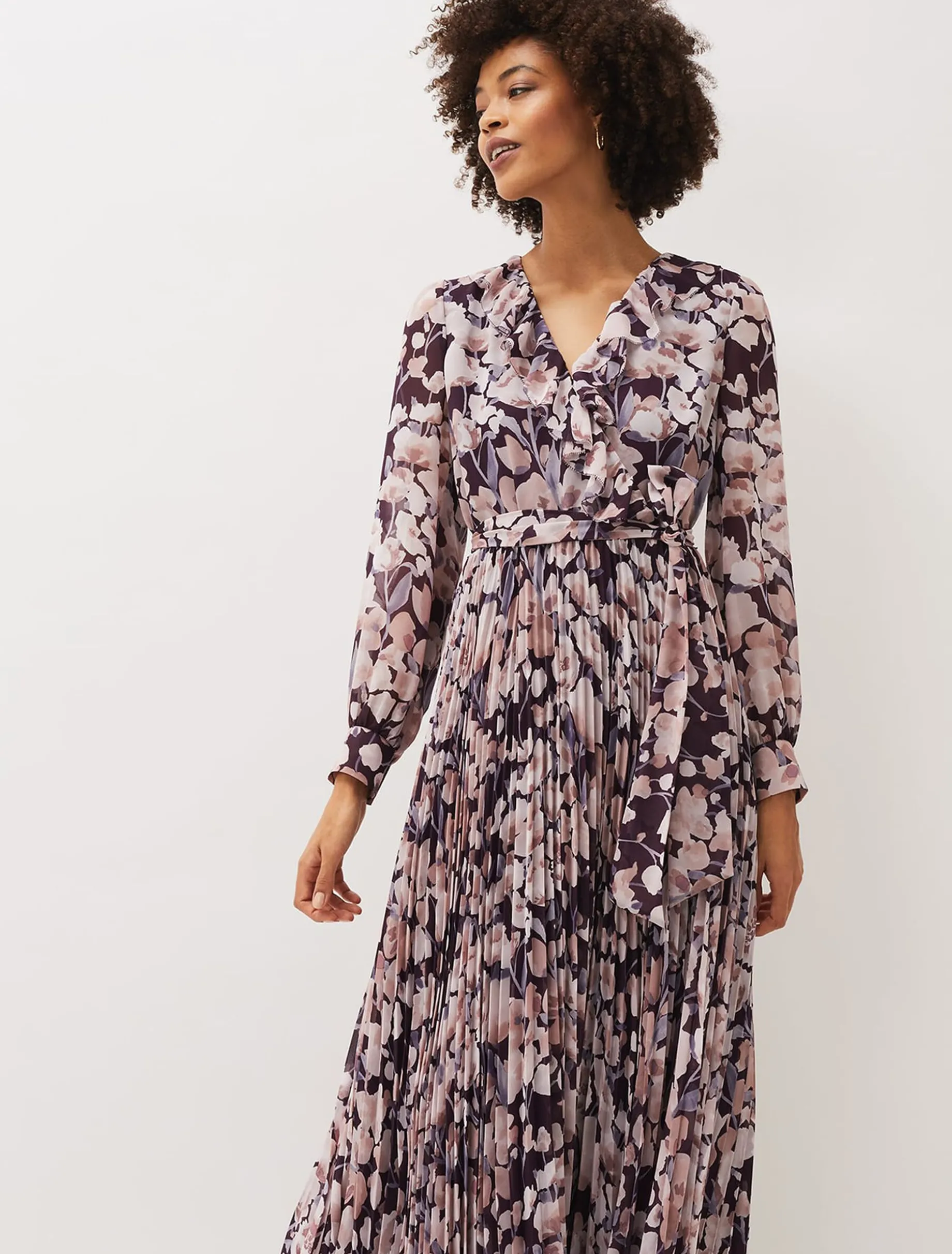 Fredrika Floral Pleated Maxi Dress