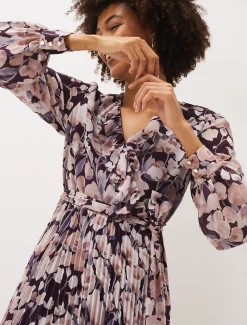 Fredrika Floral Pleated Maxi Dress