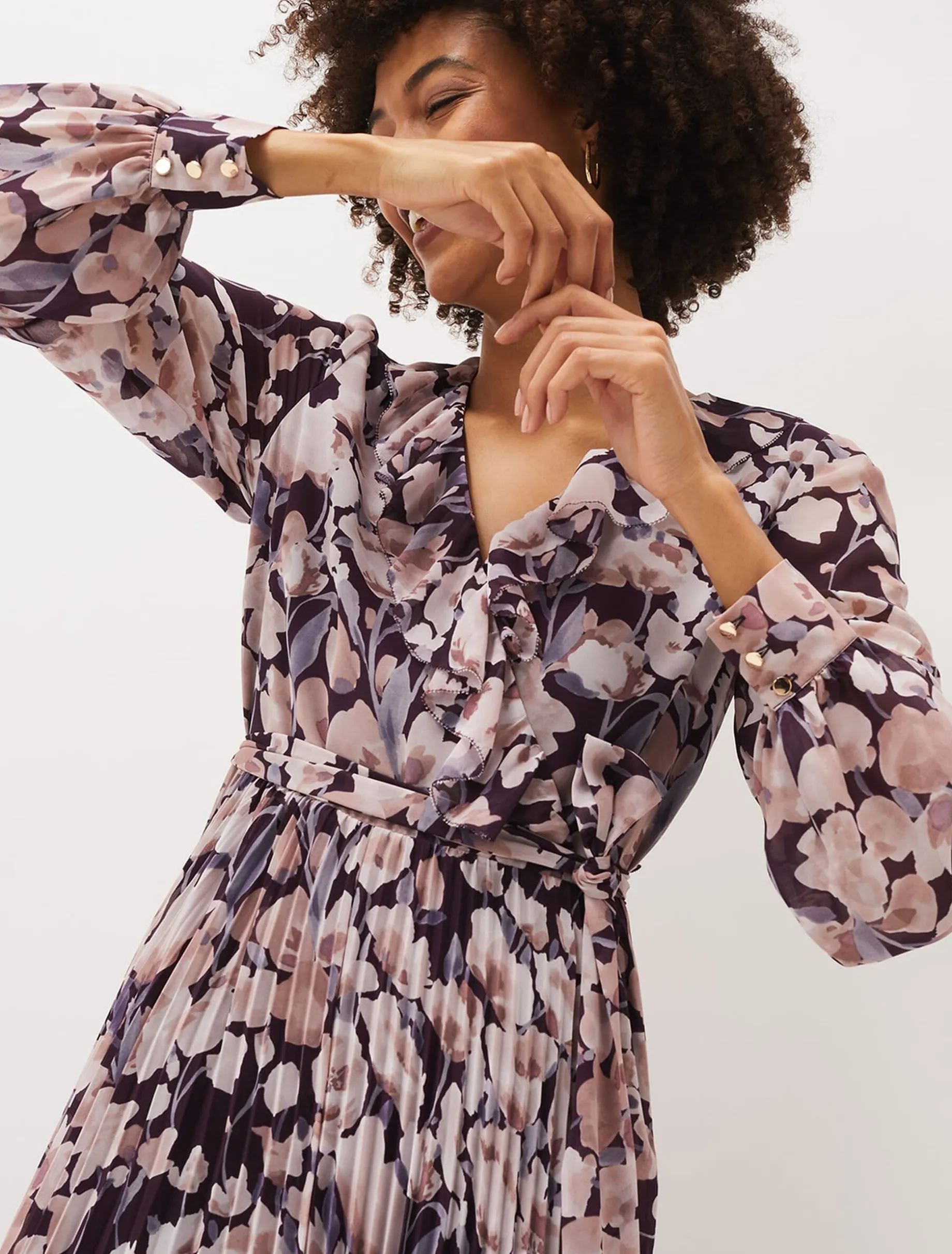 Fredrika Floral Pleated Maxi Dress