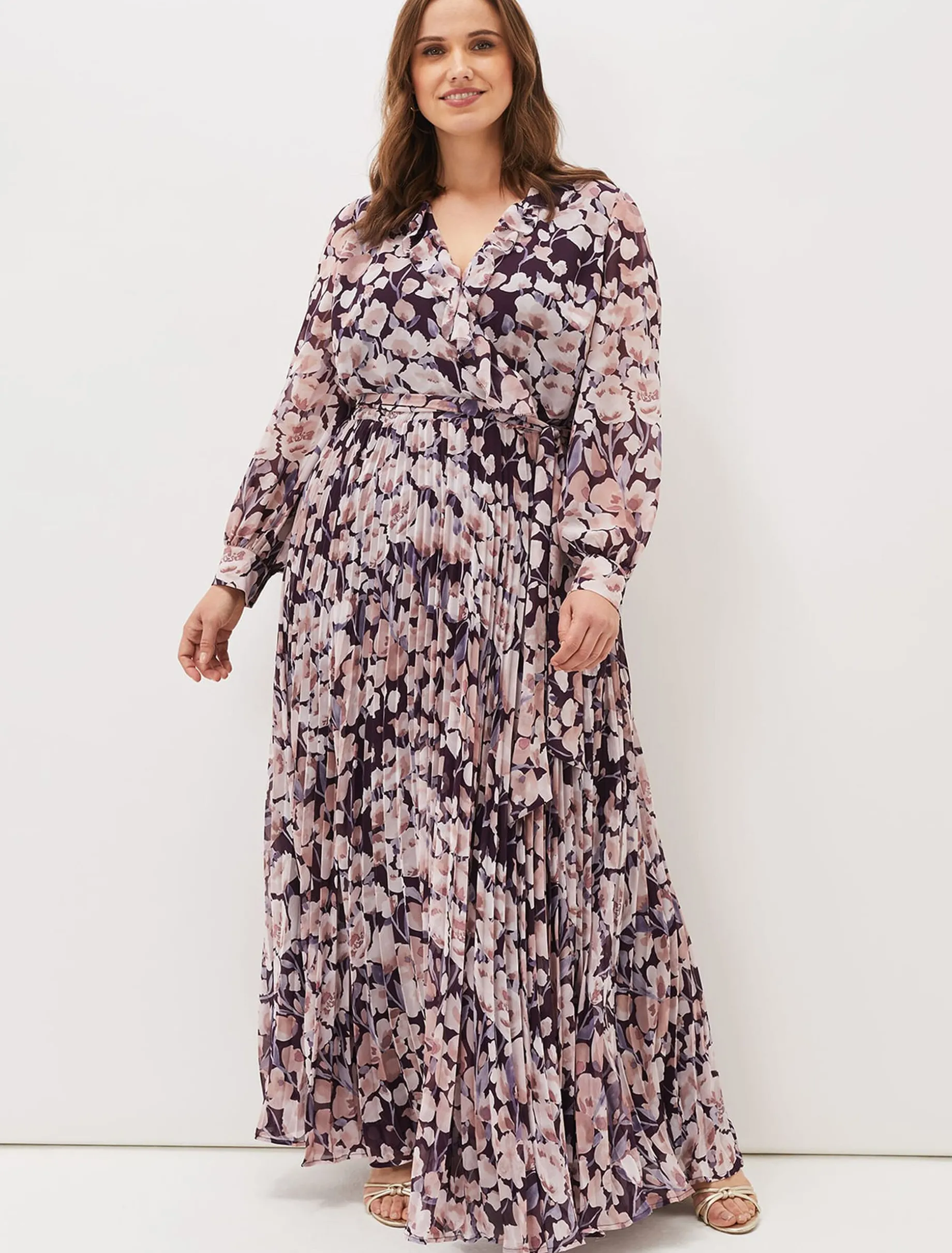 Fredrika Floral Pleated Maxi Dress