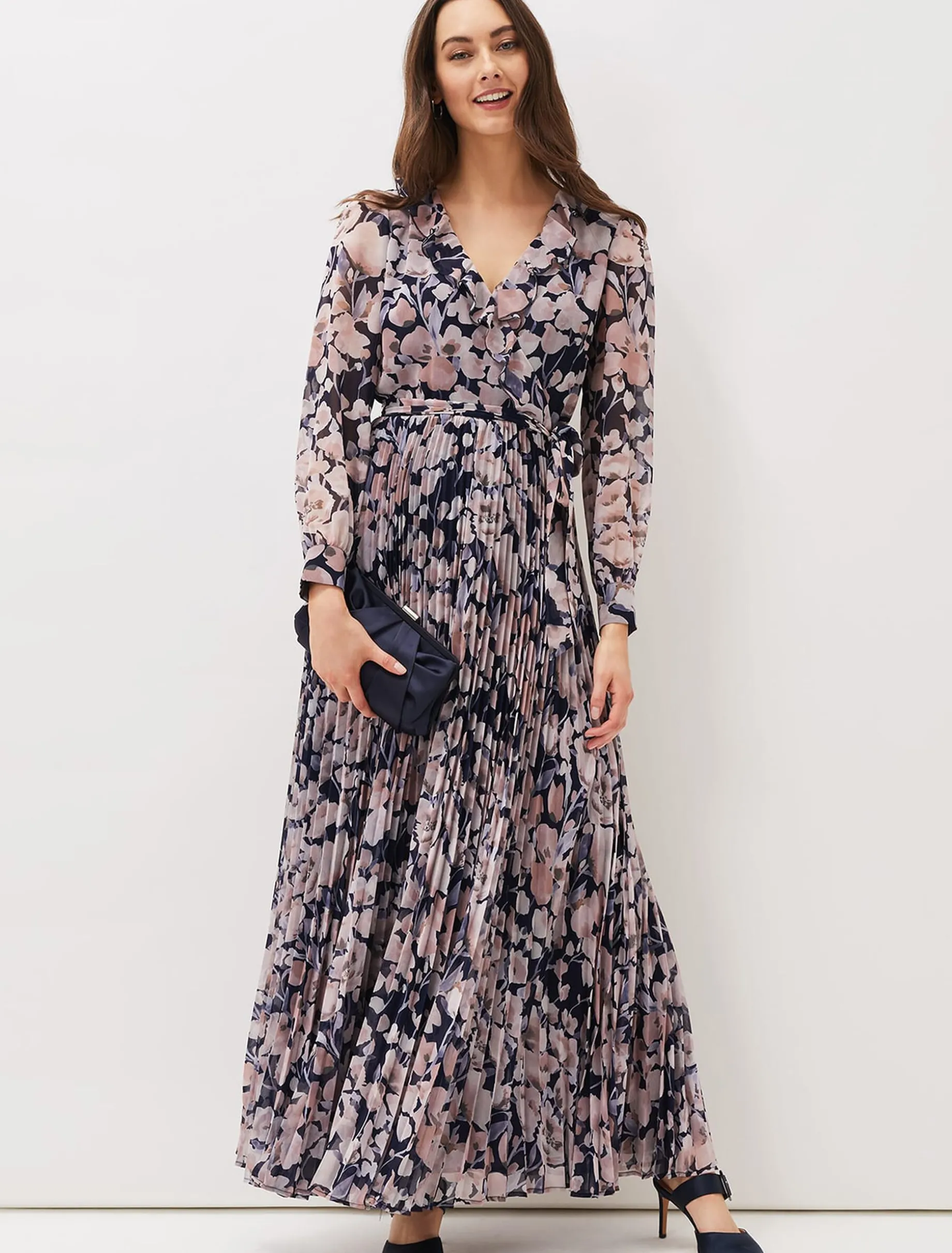 Fredrika Floral Pleated Maxi Dress