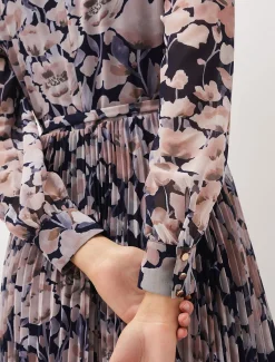 Fredrika Floral Pleated Maxi Dress