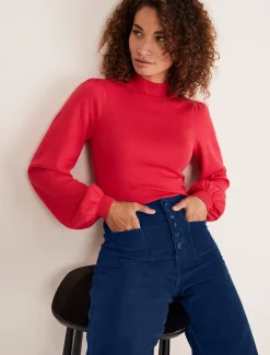 Gemma Balloon Sleeve Fine Knit Jumper