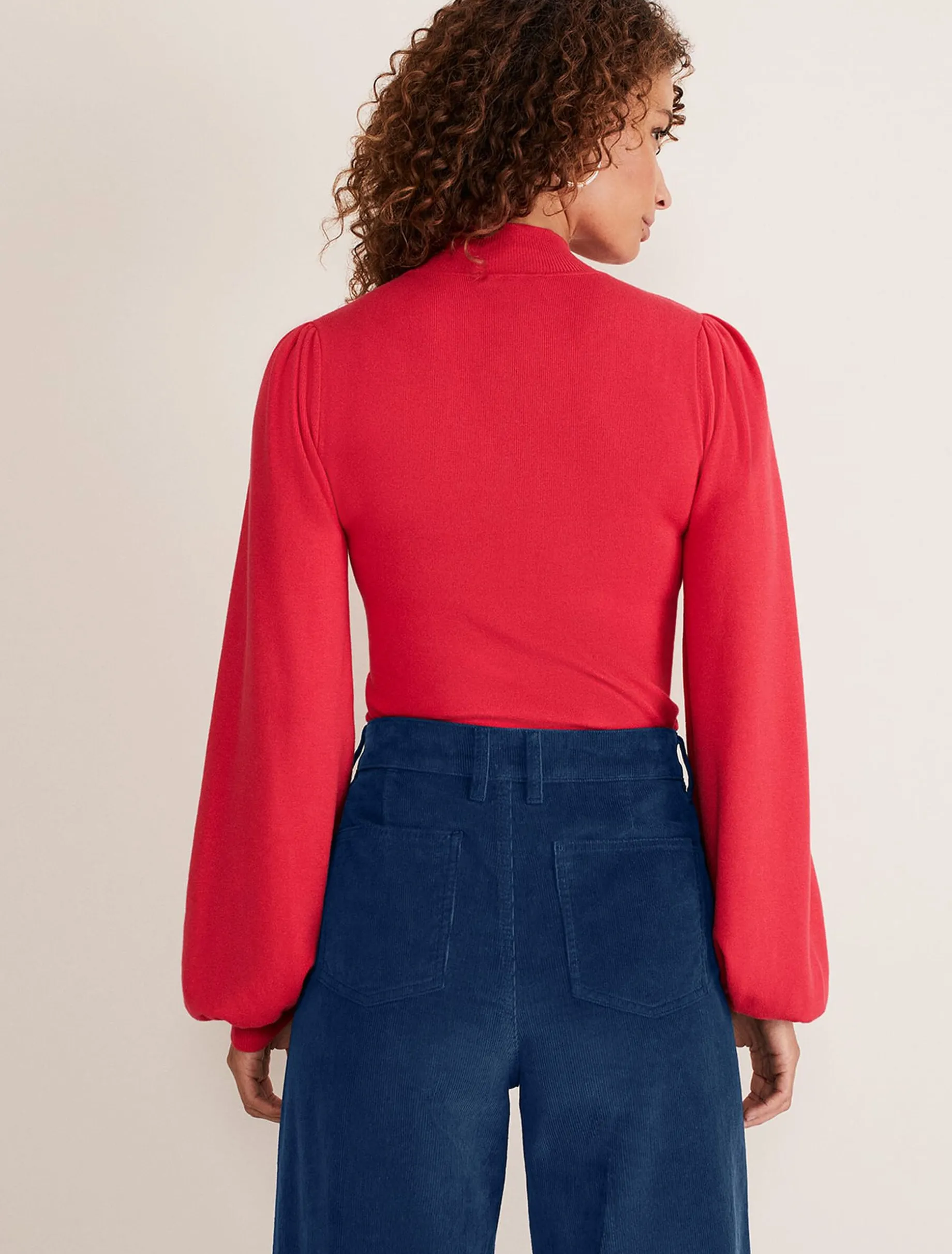 Gemma Balloon Sleeve Fine Knit Jumper