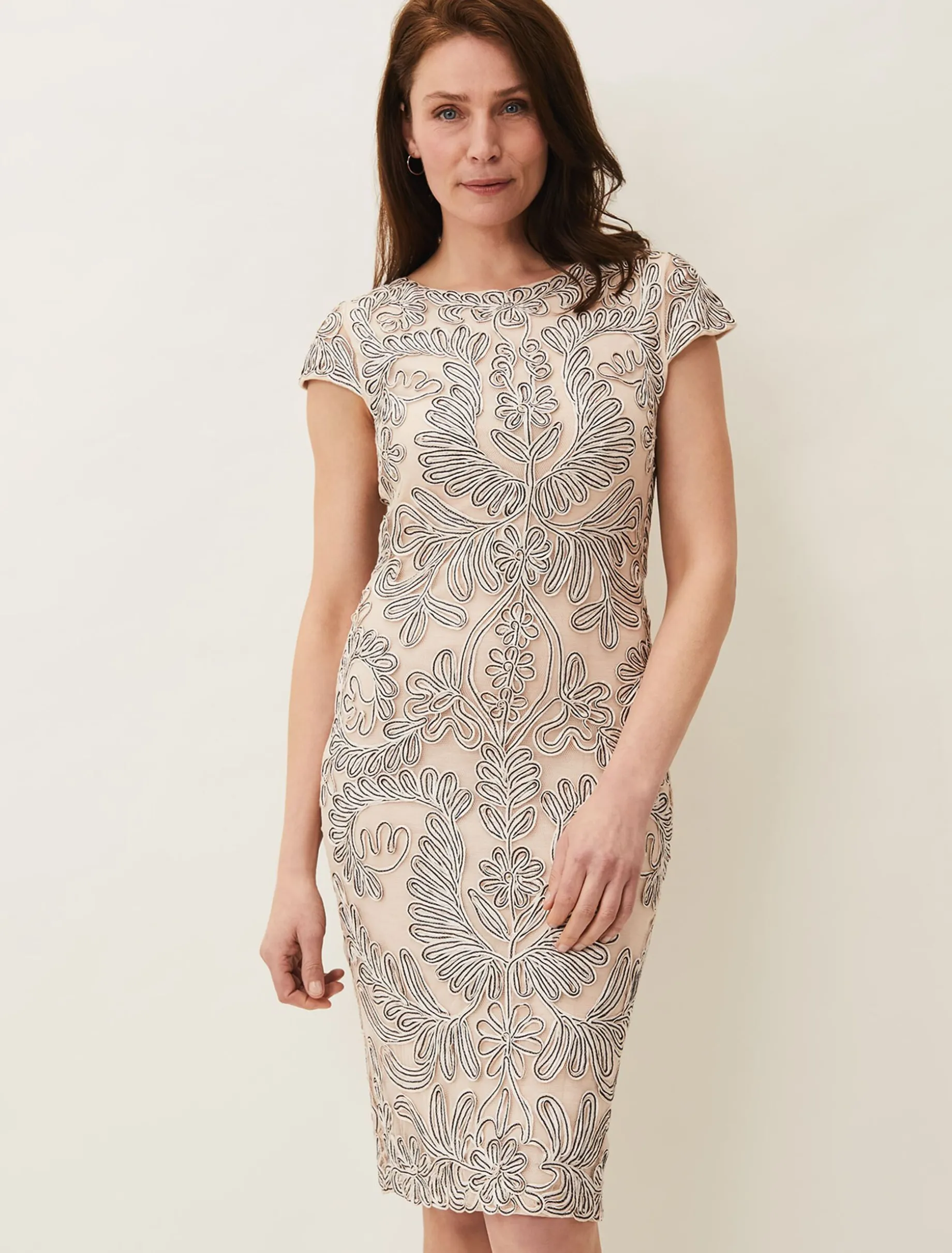 Genevieve Tapework Lace Dress