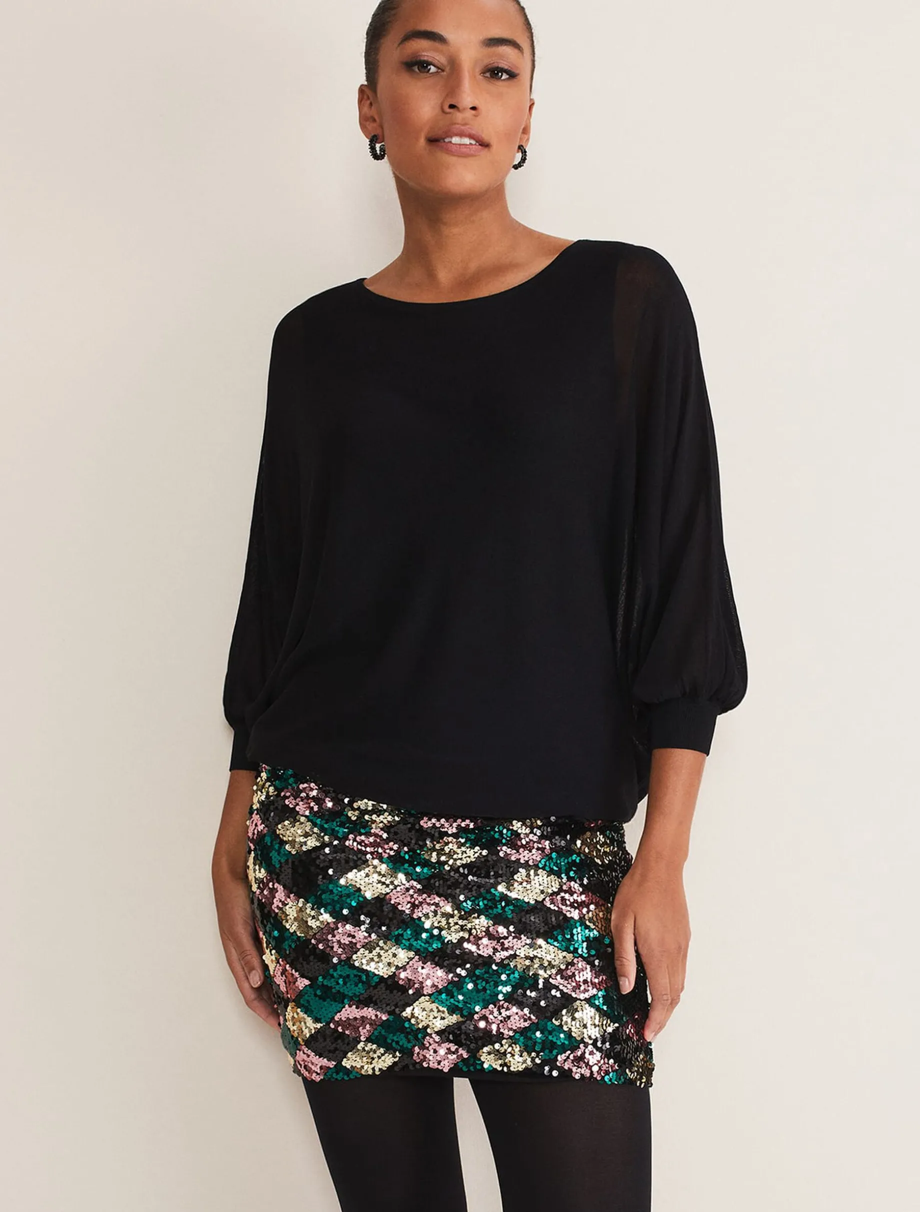Geonna Sequin Harlequin Mini Dress