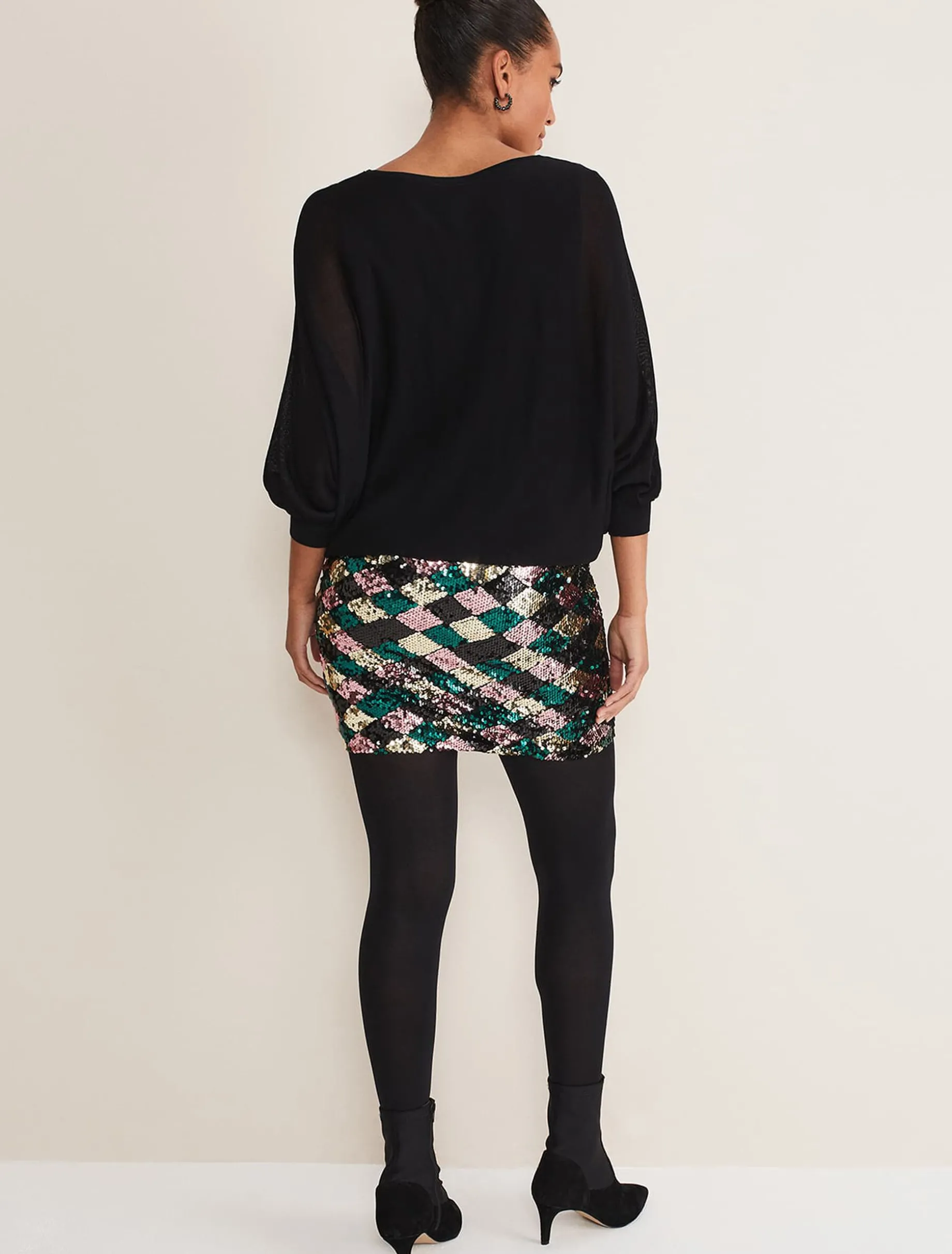 Geonna Sequin Harlequin Mini Dress