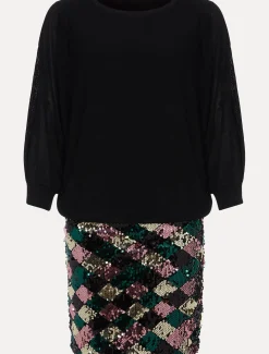 Geonna Sequin Harlequin Mini Dress