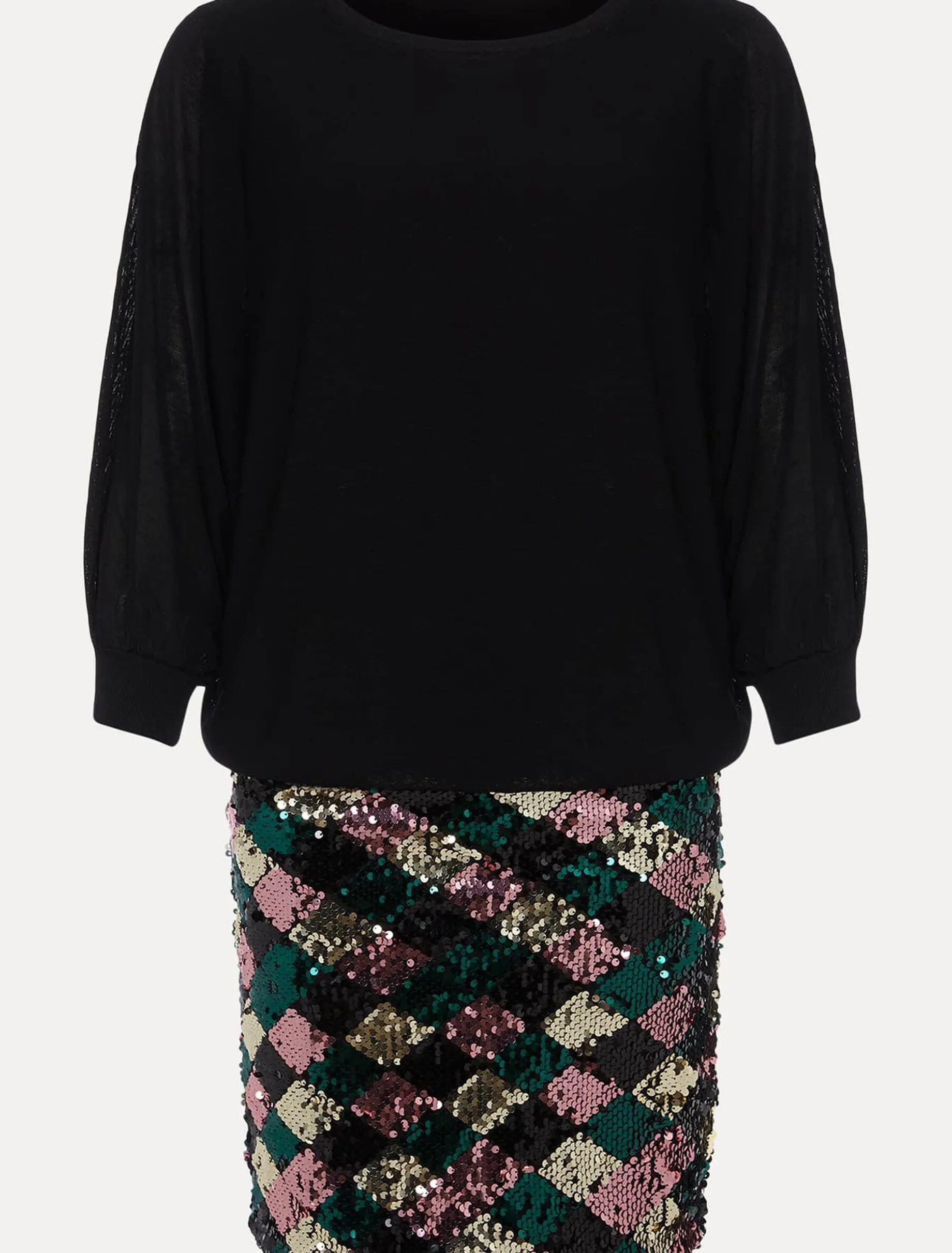 Geonna Sequin Harlequin Mini Dress
