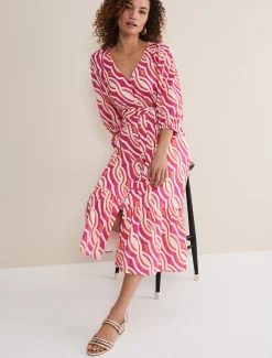 Georgie Cotton Geo Midi Dress