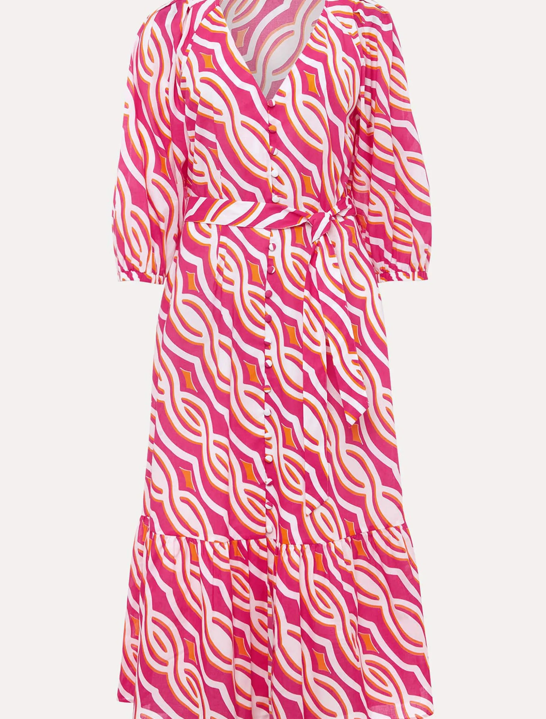 Georgie Cotton Geo Midi Dress