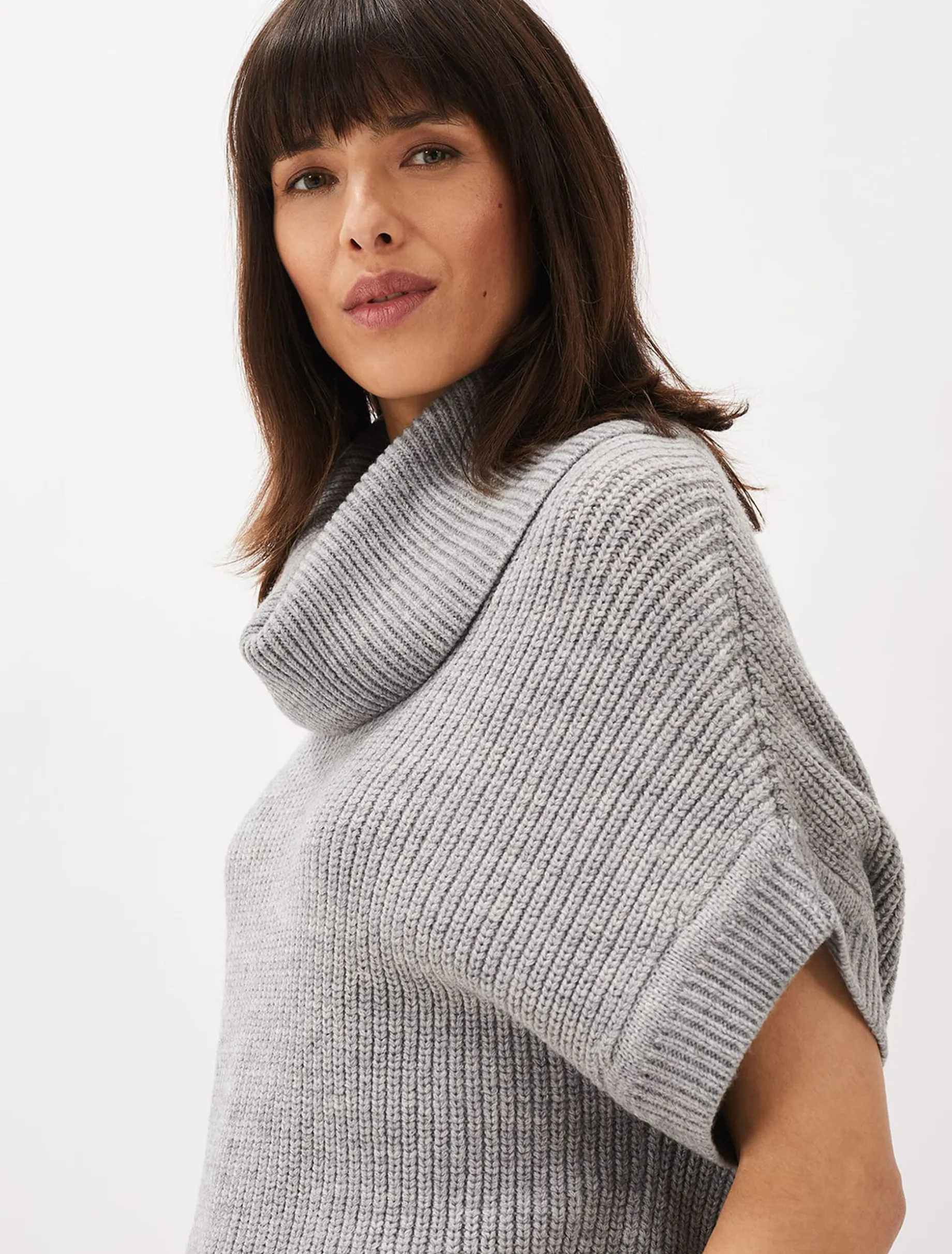 Georgina Chunky Short Sleeved Cowl Neck Jumper