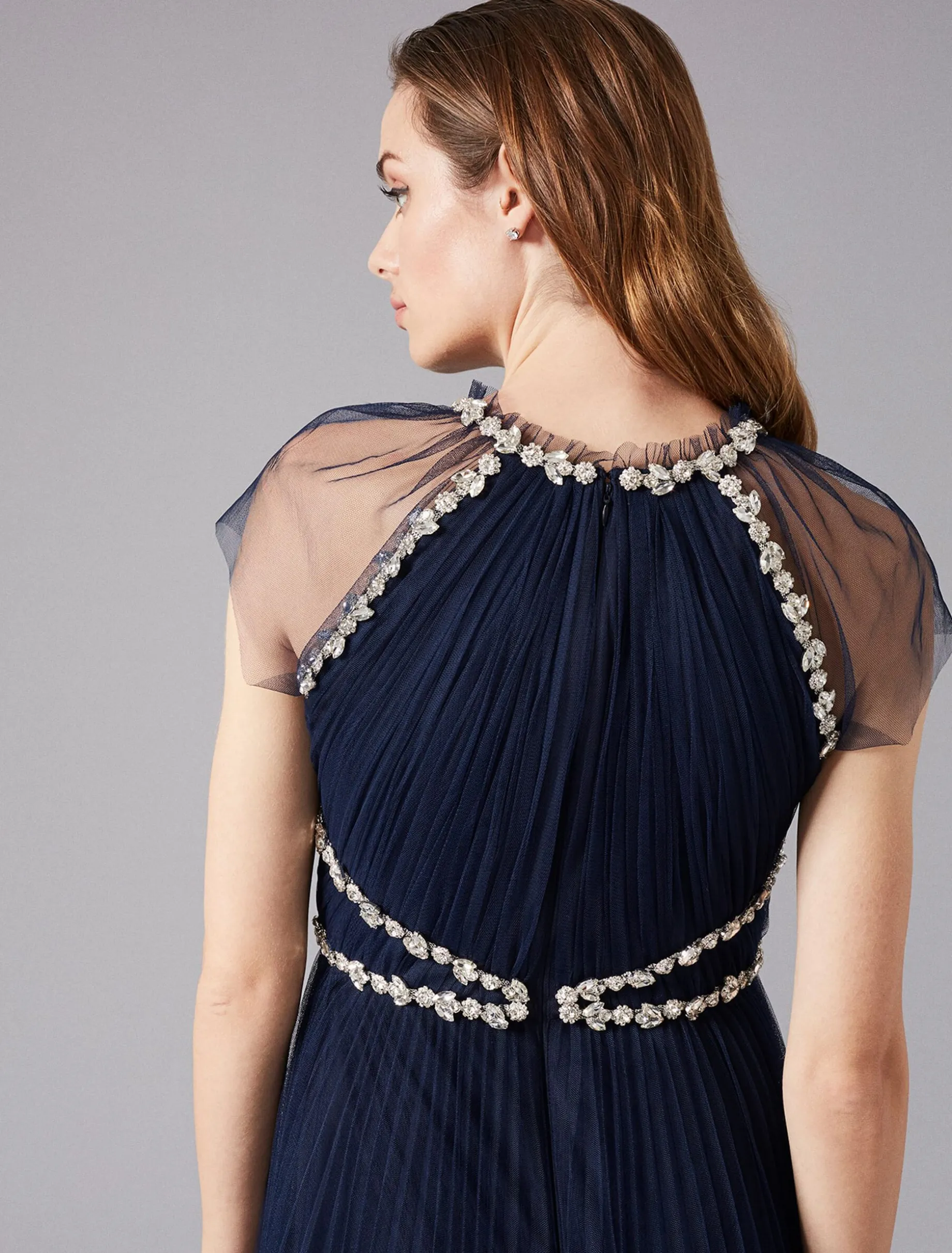 Gerona Pleated Tulle Dress