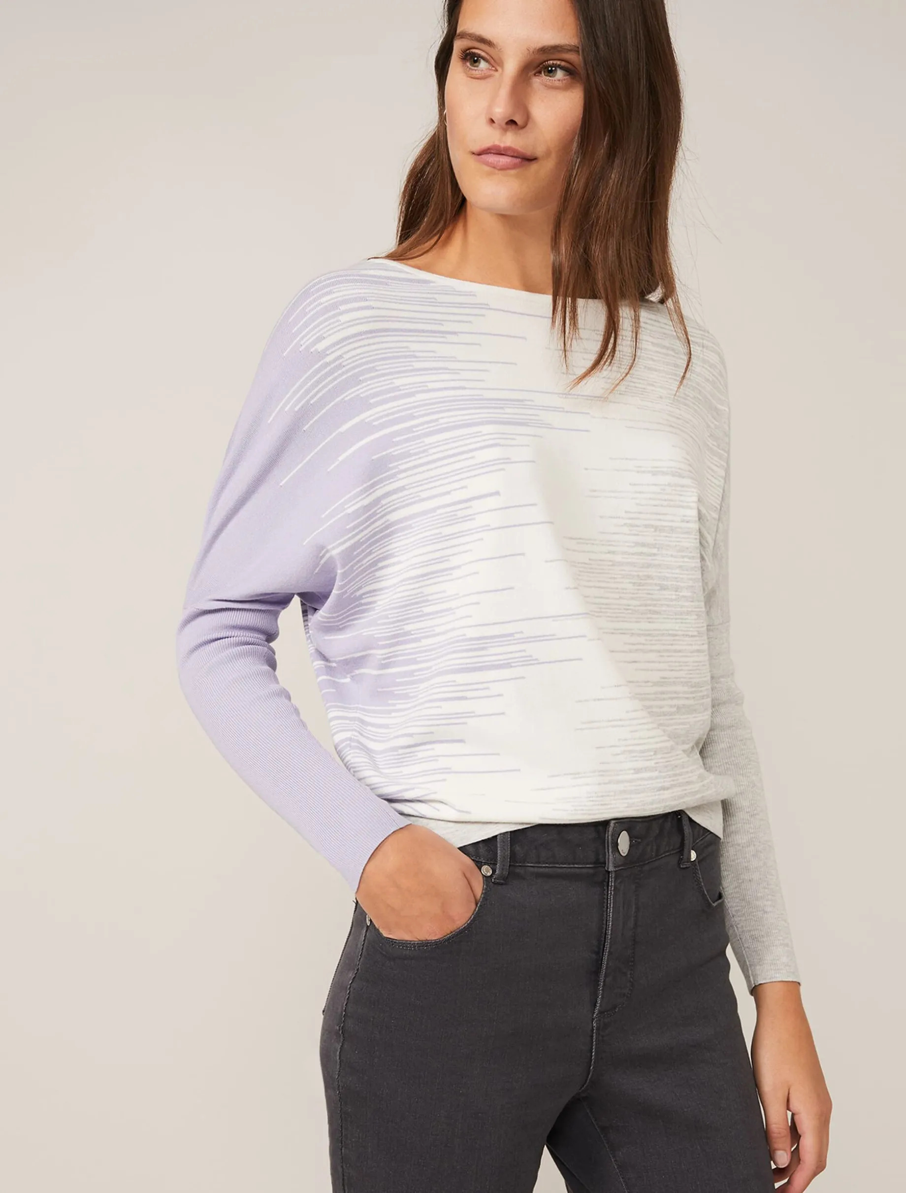 Ghislain Linear Intarsia Knit