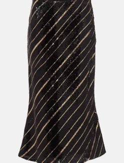 Giana Stripe Sequin Skirt
