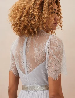 Ginnie Lace Tiered Midi Dress
