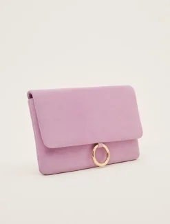 Giselle Suede Clutch Bag