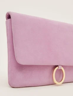Giselle Suede Clutch Bag