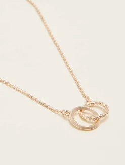 Gold Two Ring Necklace