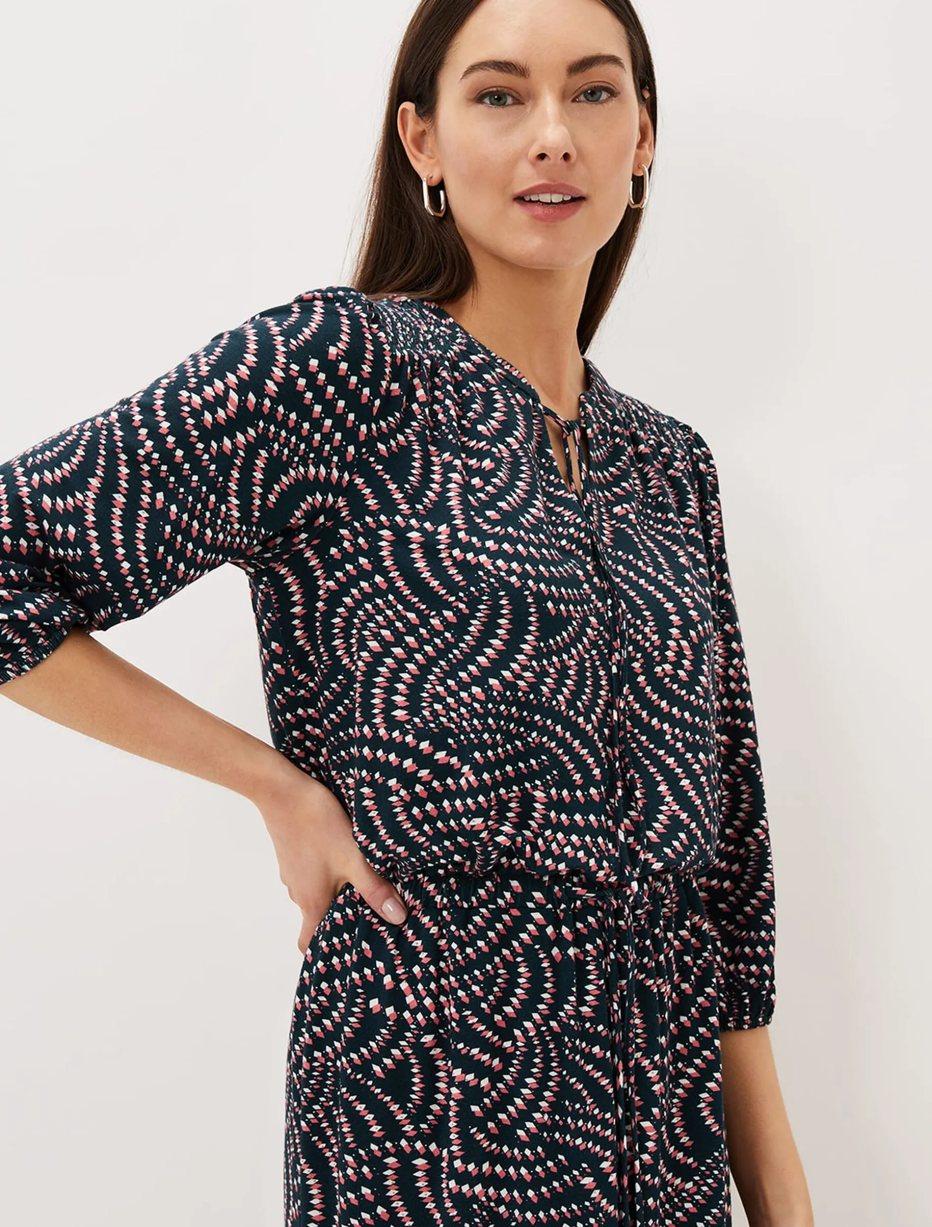 Grace Geo Tile Print Dress