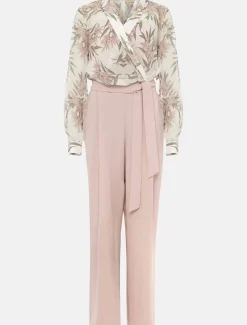 Gracen Palm Print Bodice Jumpsuit