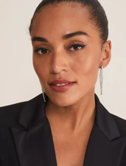 Graduated Stone Drop Earrings