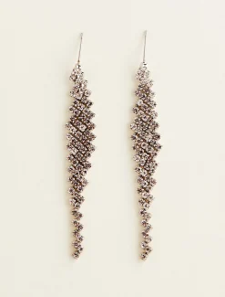 Graduated Stone Drop Earrings