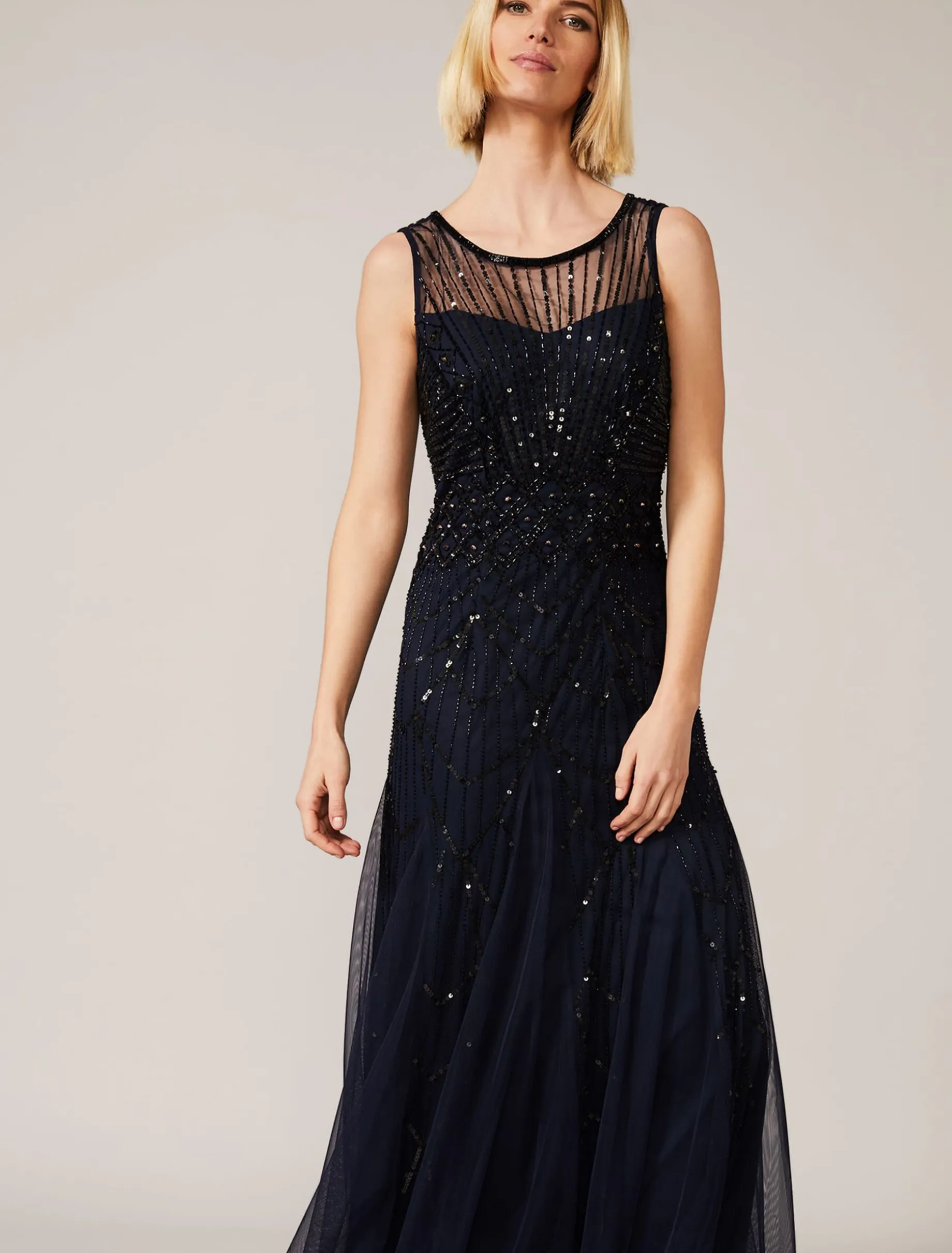 Greta Embellished Tulle Maxi Dress