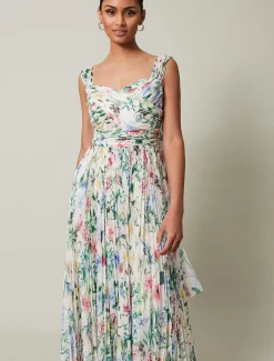 Gretal Floral Pleated Maxi Dress
