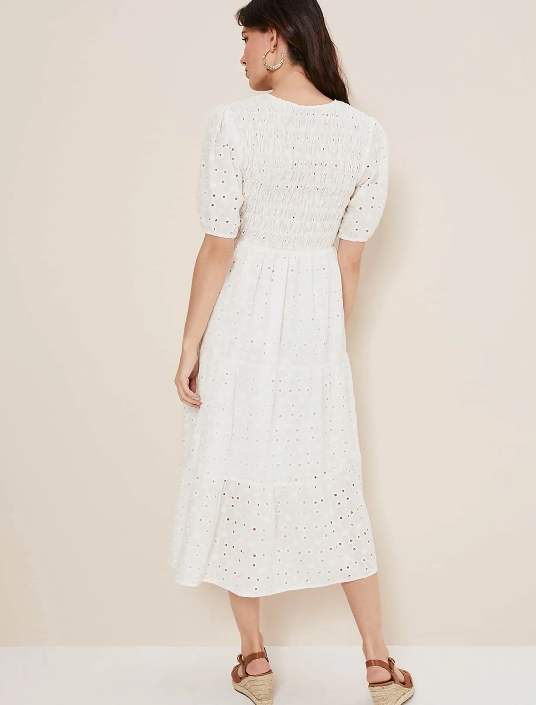 Gretta Broderie Midi Dress