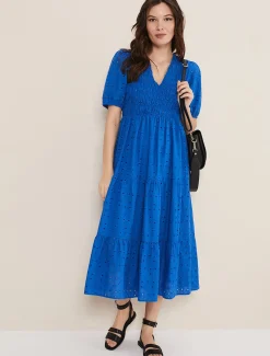 Gretta Broderie Midi Dress