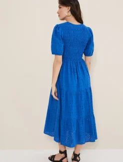 Gretta Broderie Midi Dress
