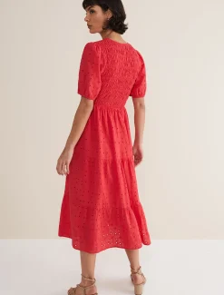 Gretta Broderie Midi Dress