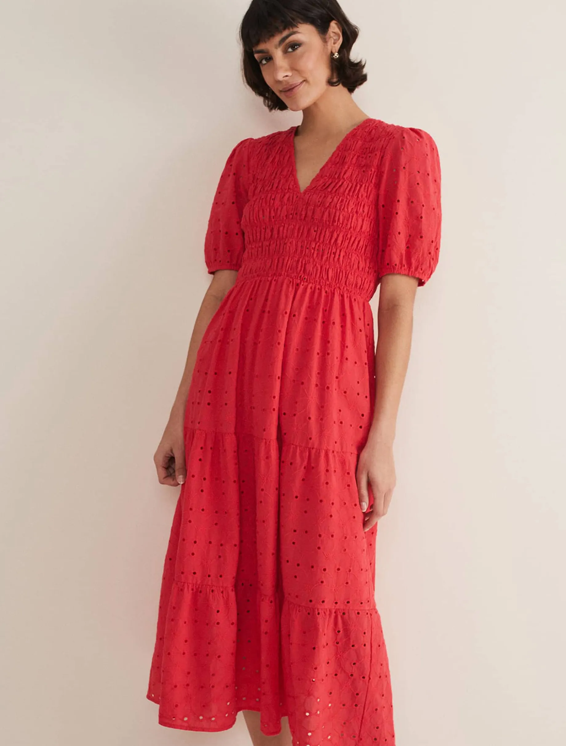 Gretta Broderie Midi Dress