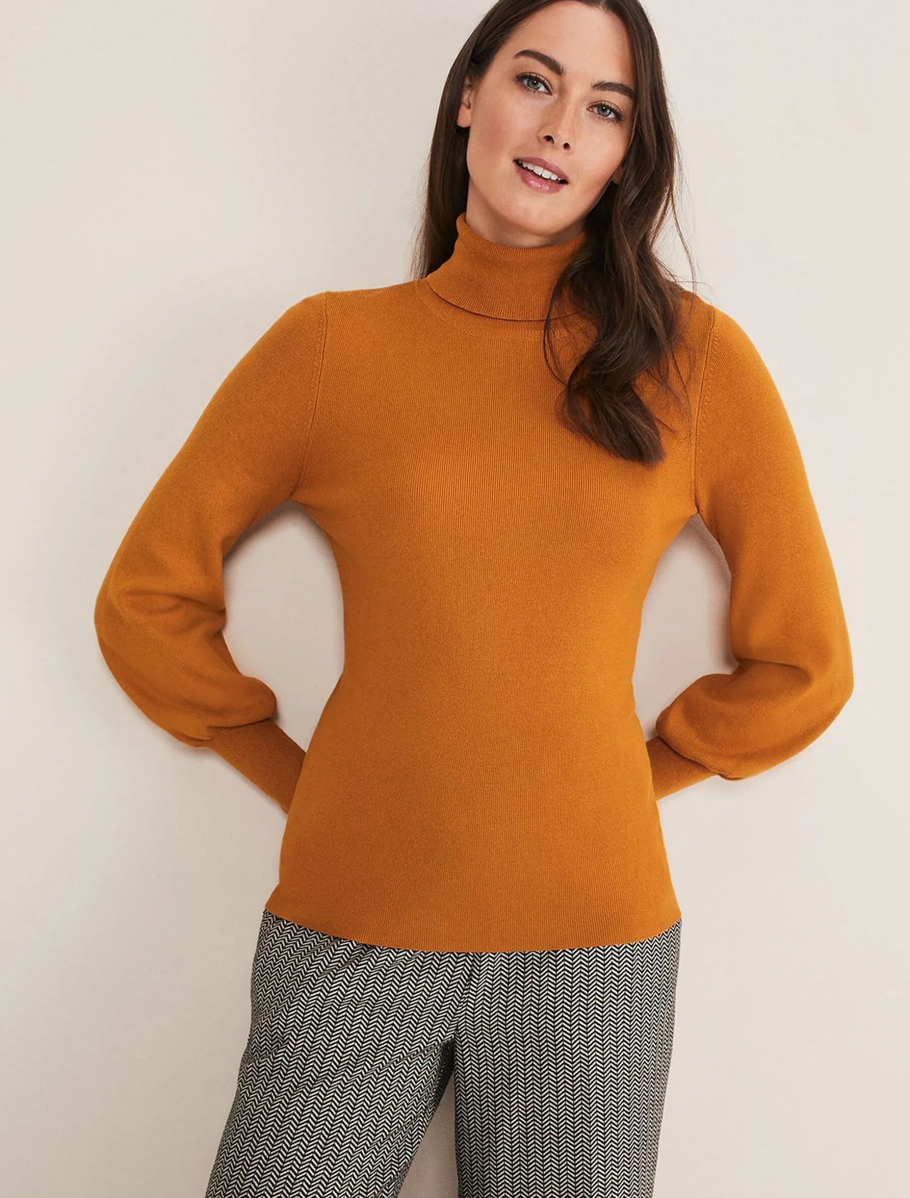 Gwyneth Balloon Sleeve Fine Knit Jumper