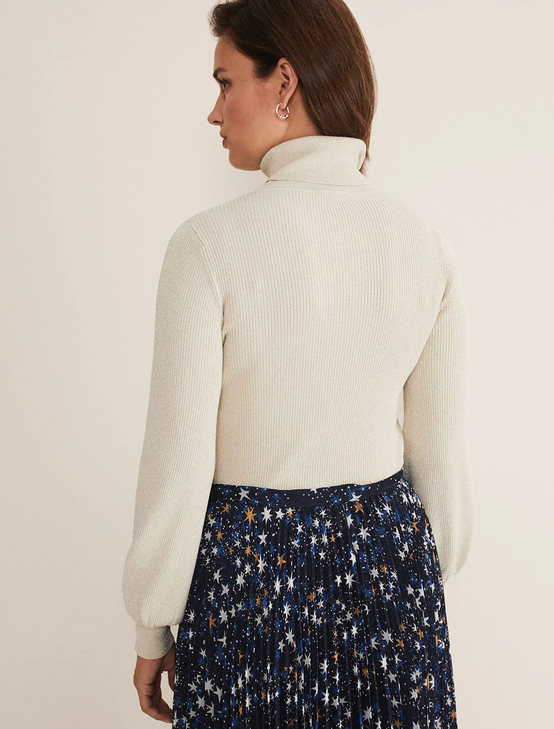 Gwyneth Balloon Sleeve Lurex Jumper