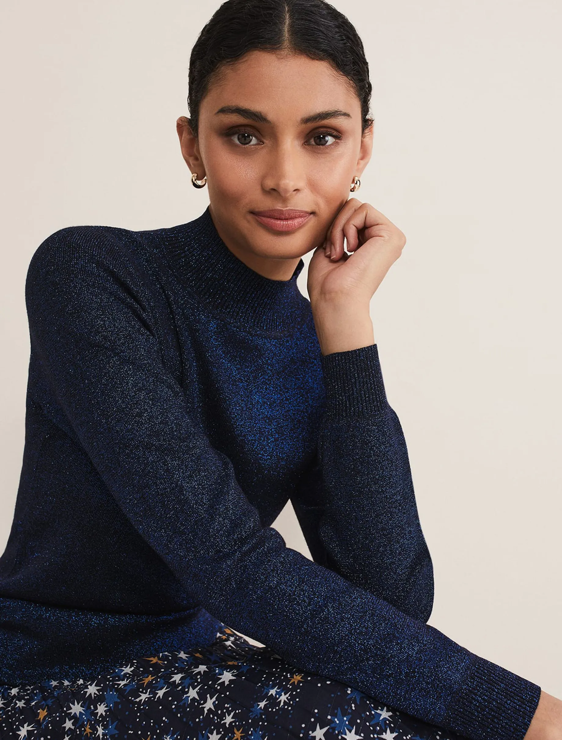 Gwyneth Lurex Knitted Jumper