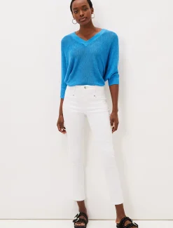 Hailee Topstitch Skinny Jeans Short