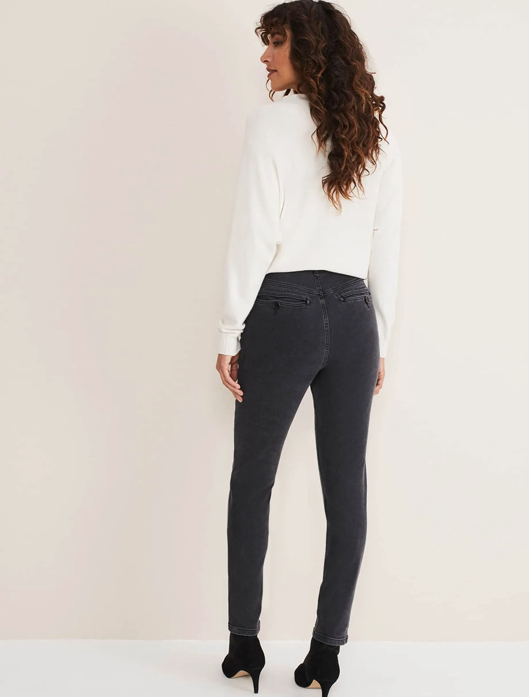 Hailee Topstitch Skinny Jeans