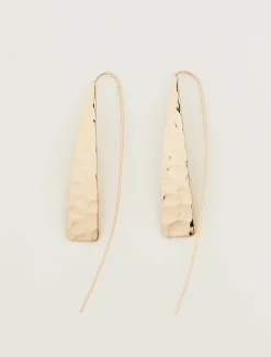 Hammered Pull Through Drop Earring