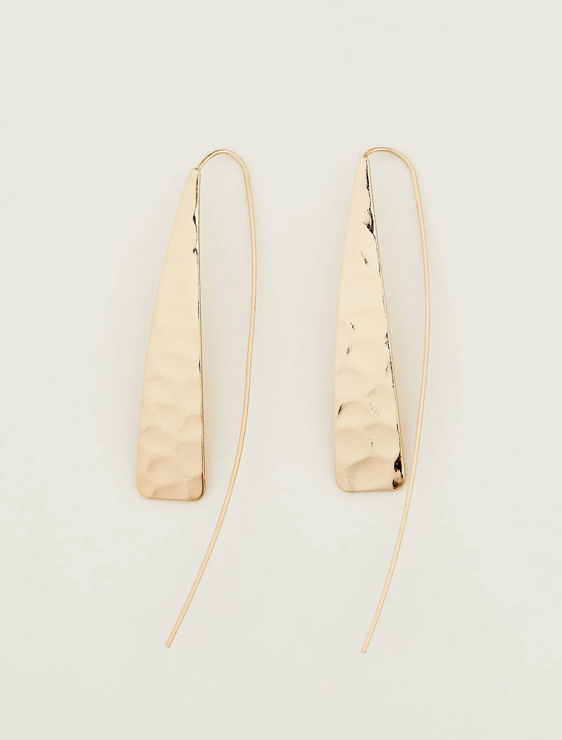 Hammered Pull Through Drop Earring