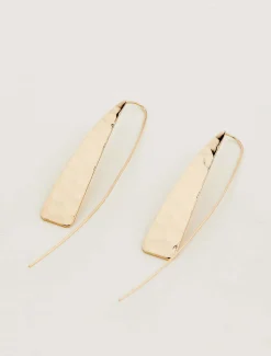 Hammered Pull Through Drop Earring